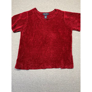 Women's Denim & Co. Red T-Shirt Size M